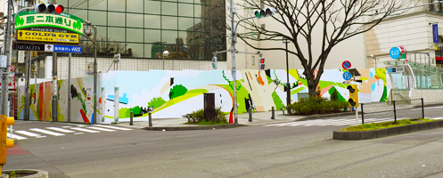 表参道駅工事囲い